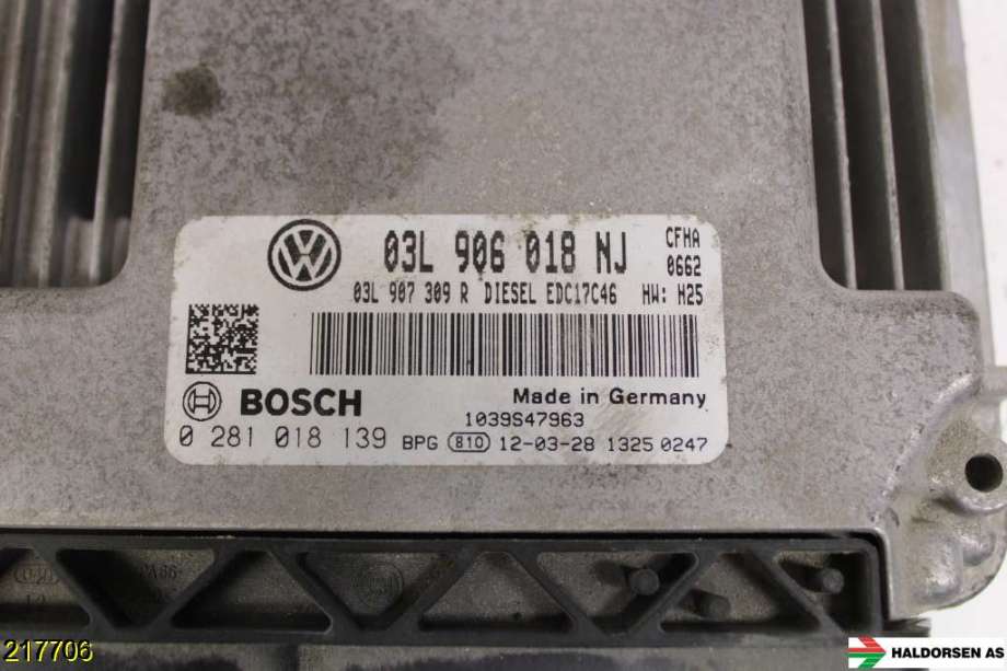 Styreenhet motor til VW Caddy 2010-2015 (Type III, Fase 2)  (VOLKSWAGEN|03L 906 018 NJ|)