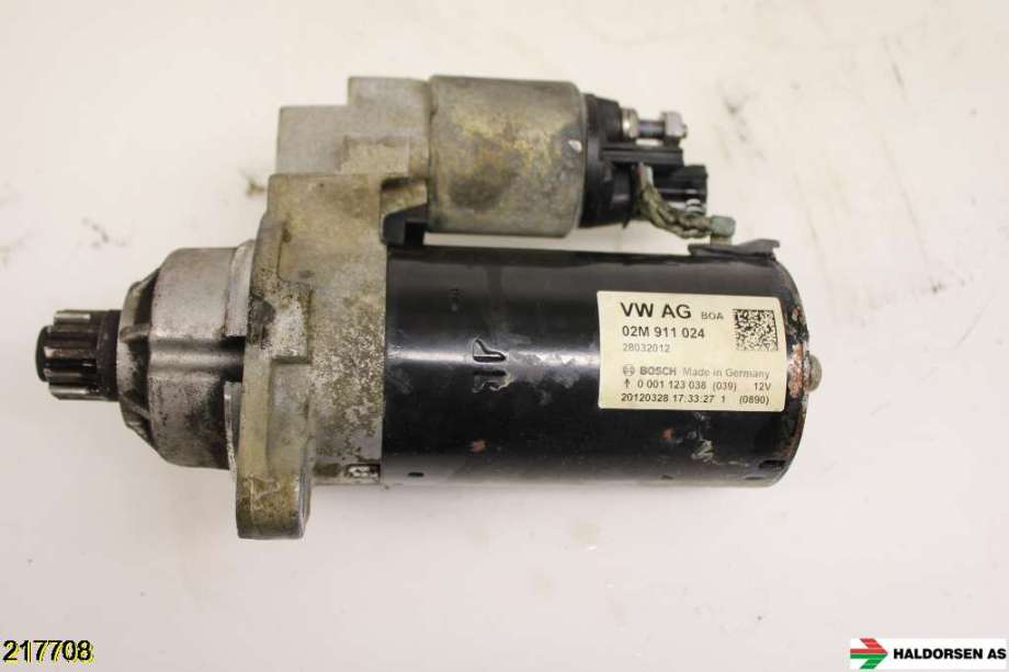 Starter diesel til VW Caddy 2010-2015 (Type III, Fase 2)  (VOLKSWAGEN|02M 911 024 P|)