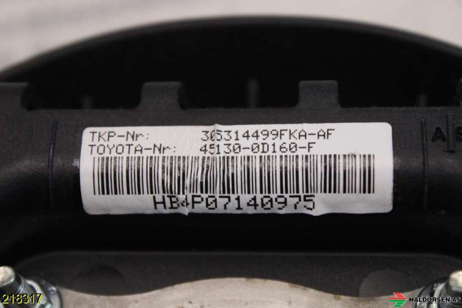 Airbag rattpute til Toyota Yaris 2006-2009 (Type II, Fase 1)  (TOYOTA|451300D160B0|)