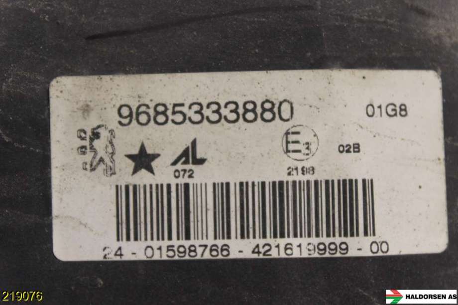 Tåkelykt høyre foran til Peugeot 407 2004-2010 (PEUGEOT|6206 L3|)
