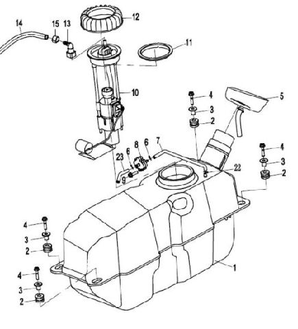 Bensintank til ATV ATV diverse merker, 0-->> (CFMOTO|709000461-D)