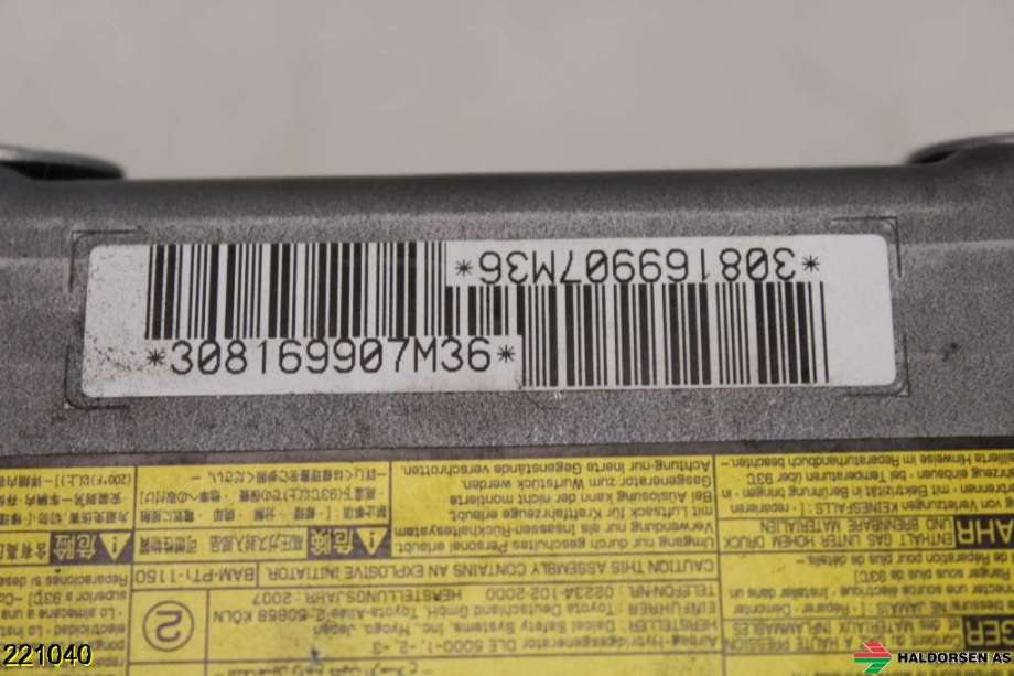 Airbag kne til Toyota RAV4 2006-2009 (Type III, Fase 1)  (TOYOTA|)