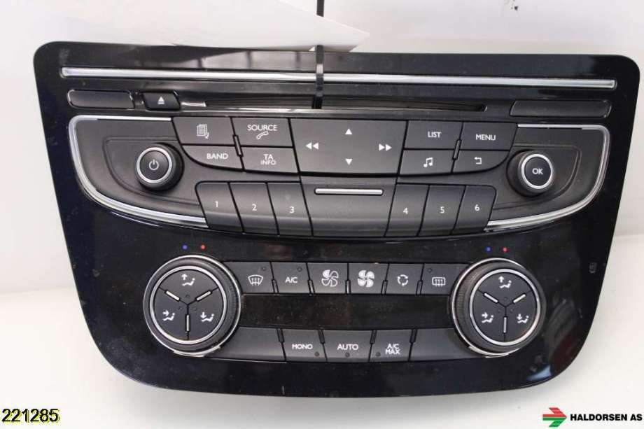 Varmeapparat betjening til Peugeot 508 2011-2014 (Type I, Fase 1)  (PEUGEOT|98 023 792 XZ|)