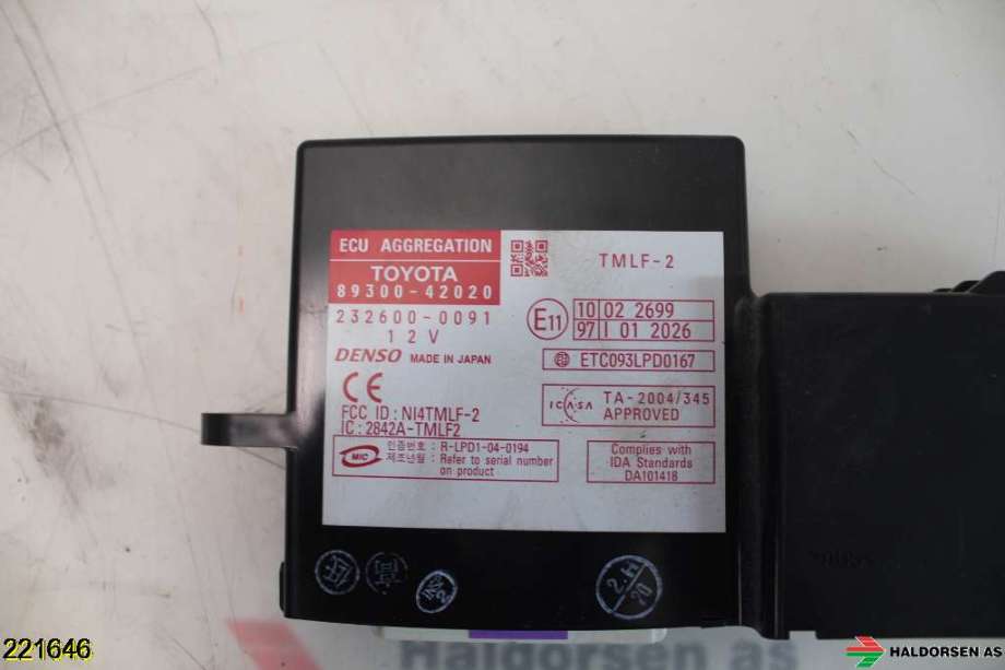 Styreenhet diverse til Toyota RAV4 2006-2009 (Type III, Fase 1)  (TOYOTA|89300-42020|)