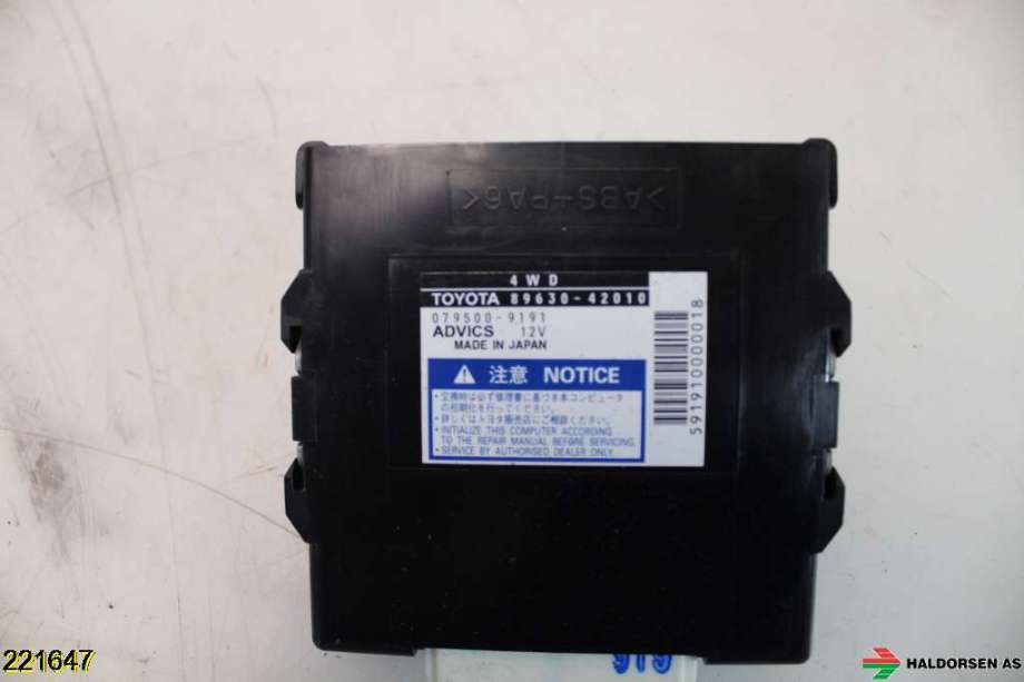Styreenhet 4WD til Toyota RAV4 2006-2009 (Type III, Fase 1)  (TOYOTA|89630-42010|)