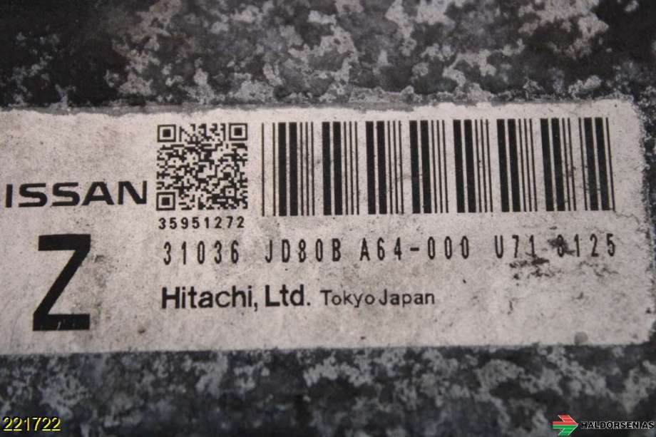 Styreenhet girkasse til Nissan X-Trail 2007-2014 (T31) (T31) (NISSAN|31036JD80C|31036JD80B|)