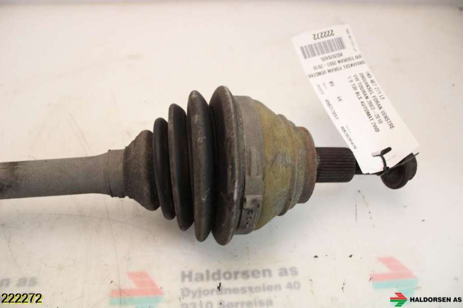 Drivaksel venstre foran til VW Touran 2007-2010 (Type I, Fase 2)  (VOLKSWAGEN|1K0 407 271 LF|)