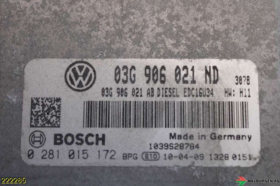 Styreenhet motor til VW Touran 2007-2010 (Type I, Fase 2)  (VOLKSWAGEN|03G 906 021 ND|)