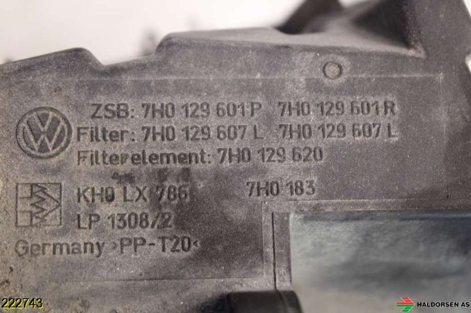 Luftfilterboks til VW Transporter / Caravelle 2009-2015 (Fase 2) (T5) (T5) (VOLKSWAGEN|7H0 129 607 L|)