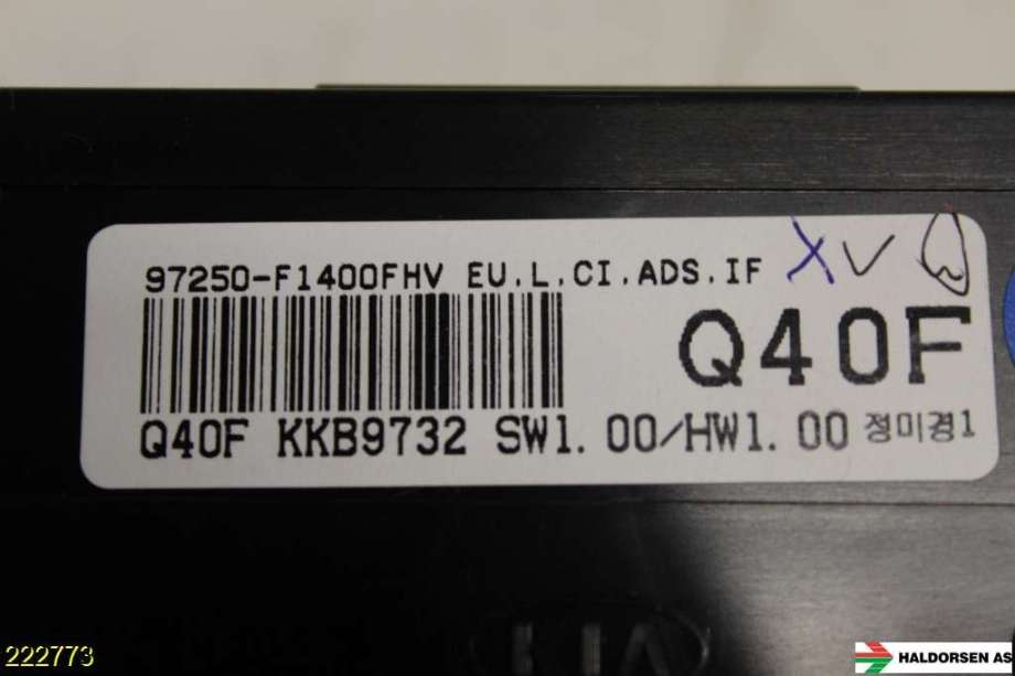 Varmeapparat betjening til Kia Sportage 2016-2021 (Type IV)  (KIA|97250F 1400FHV|)