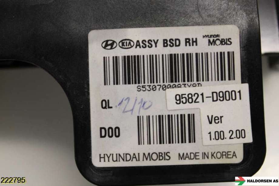 Sensor radar til Kia Sportage 2016-2021 (Type IV)  (KIA|95821D 9000||95821D 9001)