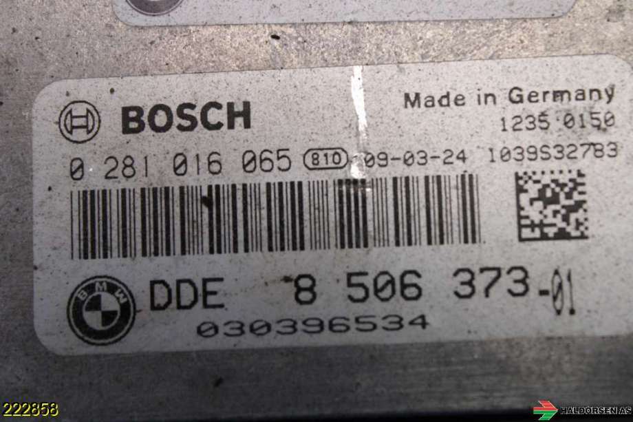 Styreenhet motor til BMW X3 2007-2010 (Fase 2) (E83) (E83) (BMW|13 61 8 510 594|BOSCH 0 281 016 065|)