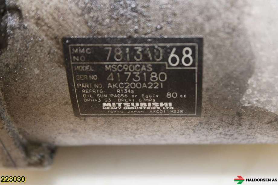 Aircondition kompressor til Mitsubishi Outlander 2007-2010 (Type II, Fase 1)  (MITSUBISHI|7813A068|)