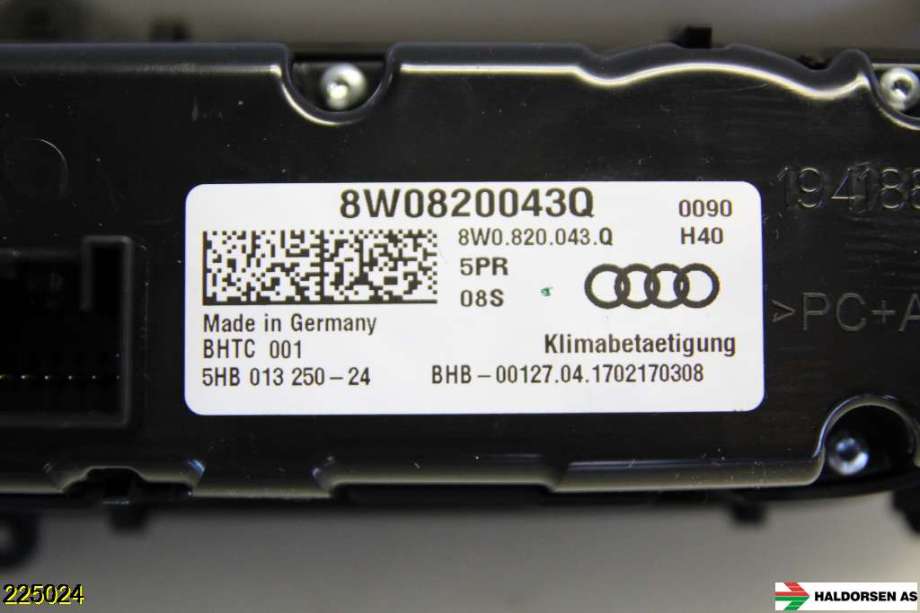 Varmeapparat betjening til Audi A4 2015-2019 (Type V, Fase 1) (B9) (B9) (AUDI|8W0 820 043 Q|)