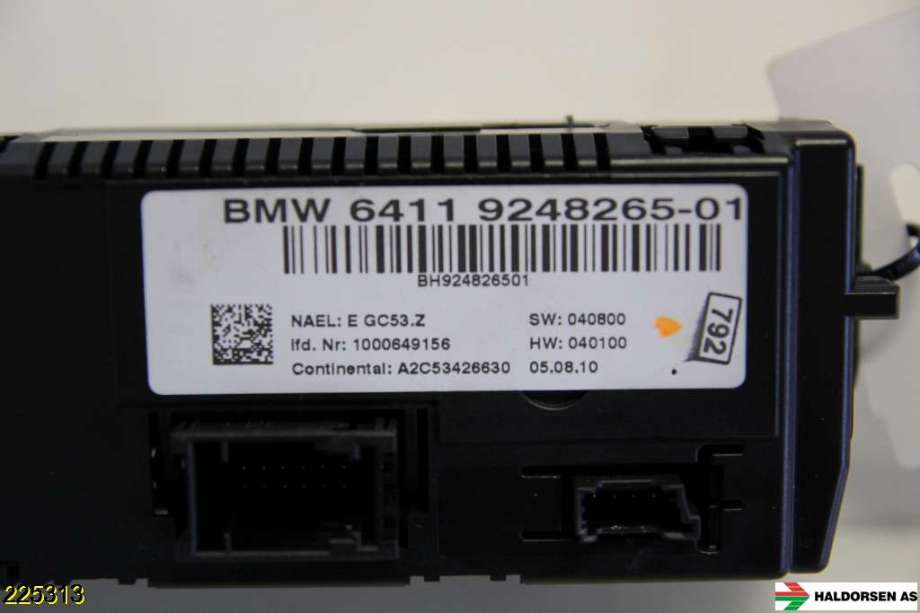 Varmeapparat betjening til BMW X3 2010-2017 (F25) (F25) (BMW|64 11 9 312 722||6411 9248265-01)