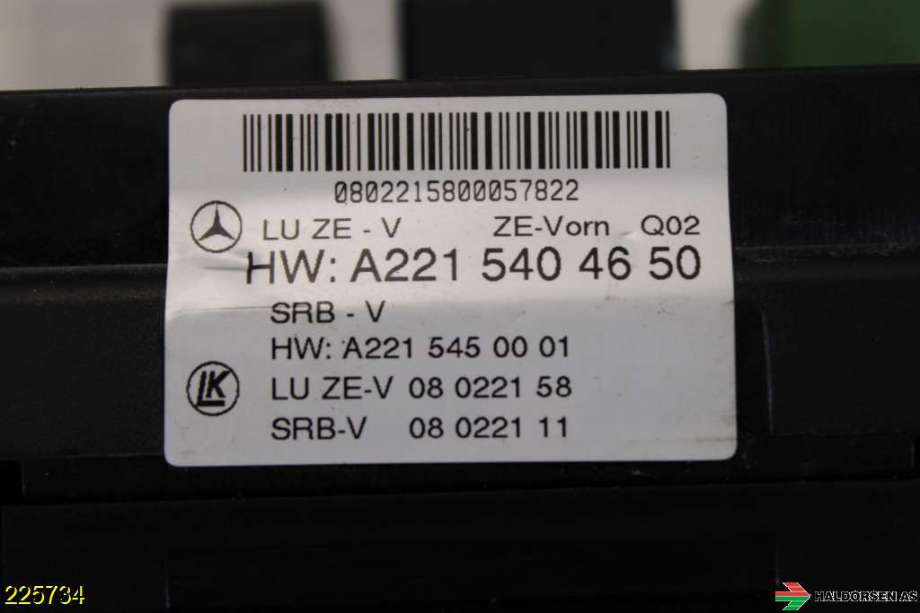 Diverse deler til Mercedes S-Klasse 2005-2013 (W221) (W221) (MERCEDES|A221 540 46 50|)