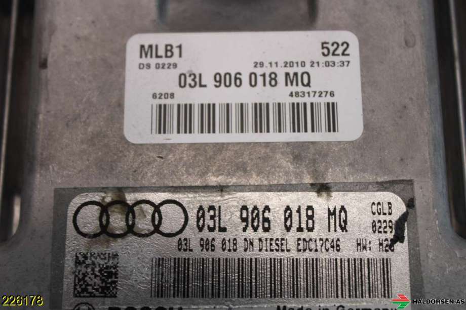 Styreenhet motor til Audi Q5 2008-2012 (Type I, Fase 1)  (AUDI|03L 906 018 MQ|)