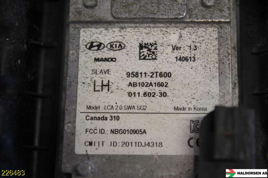 Sensor radar til Kia Optima 2014-2017  (KIA|95811 2T600|)