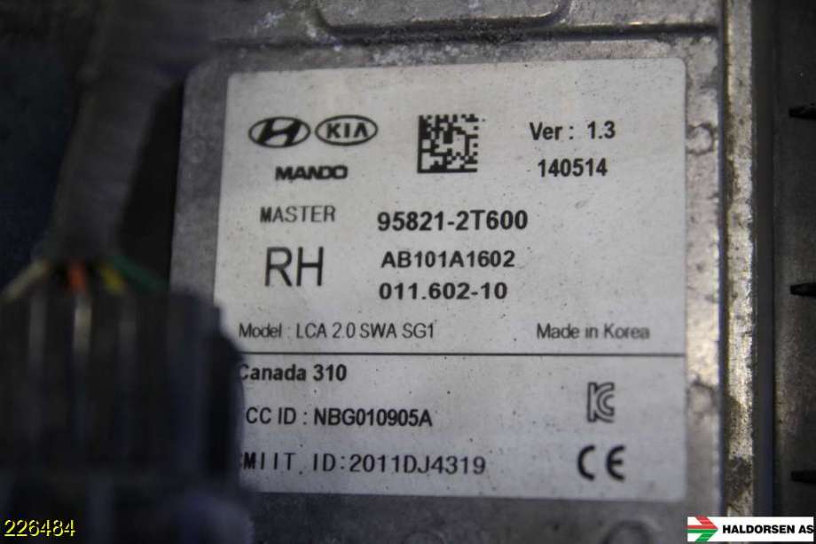 Sensor radar til Kia Optima 2014-2017  (KIA|95821 2T600|)