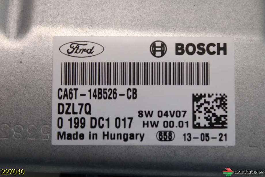 Styreenhet diverse til Ford Fiesta 2013-2017 (Type VI, Fase 2)  (FORD|1907281||CA6T-14B526-CB)