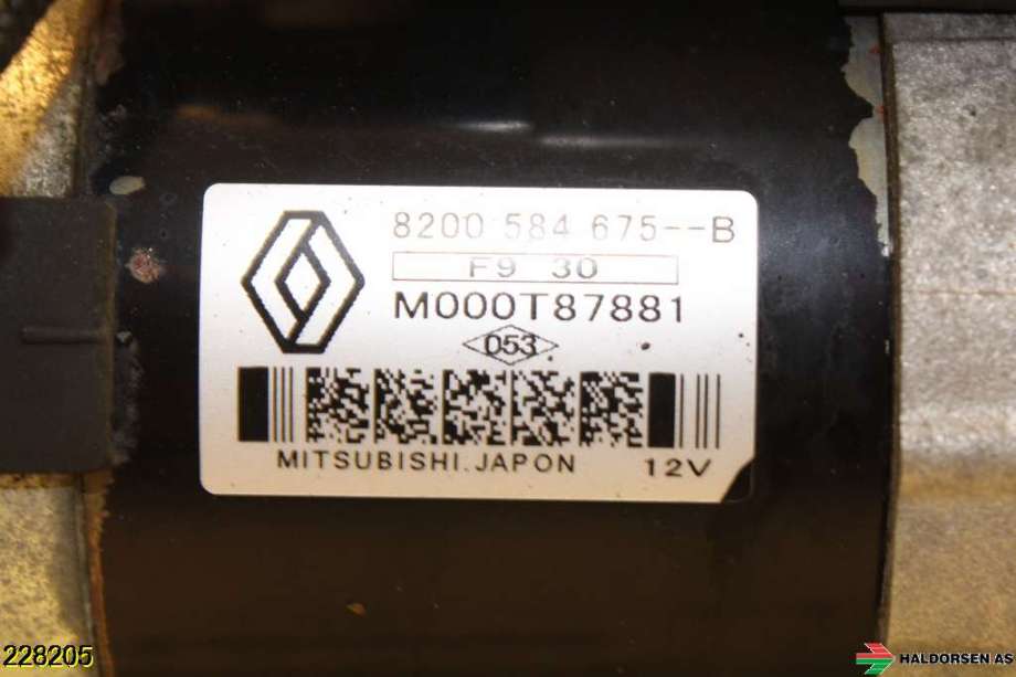 Starter diesel til Nissan Qashqai 2007-2010 (Type I, Fase 1)  (NISSAN|8200584675B||M00T87881)