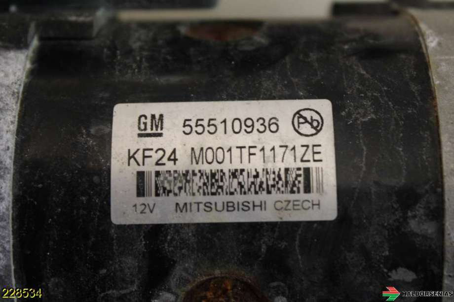 Starter diesel til Opel Mokka 2012-2016 (Type I, Fase 1)  (OPEL|55491789|)