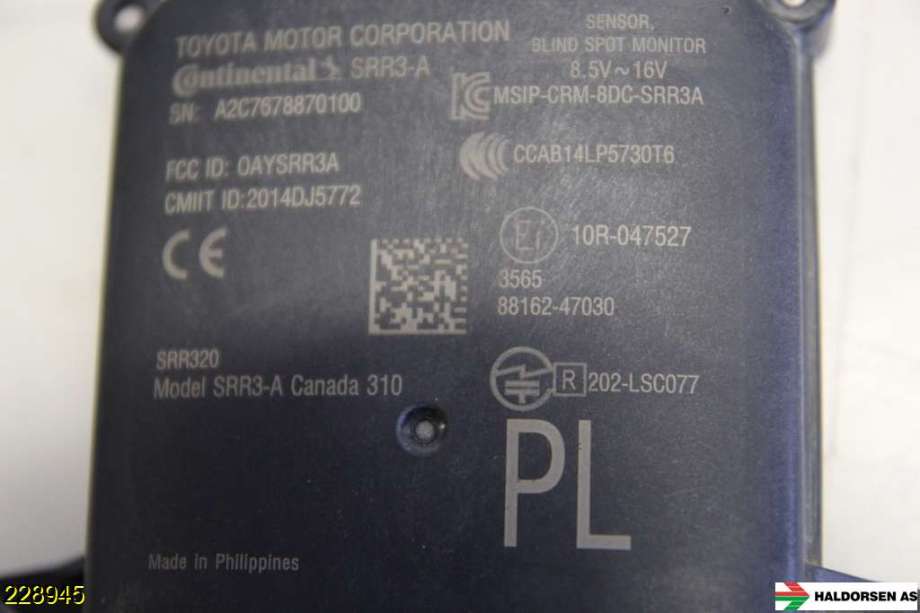 Sensor radar til Toyota Prius 2016-2023 (Type IV) (combi) (combi) (88162-47030|)