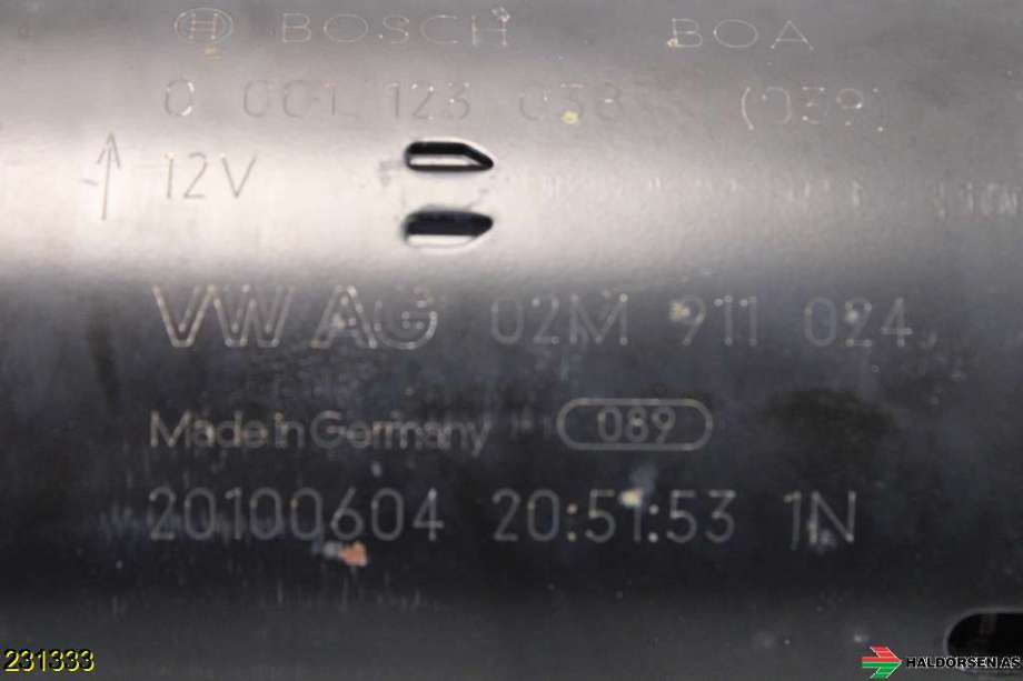 Starter diesel til Škoda Octavia 2009-2013 (Type II, Fase 2)  (SKODA|02M 911 024 P|02M 911 024|)