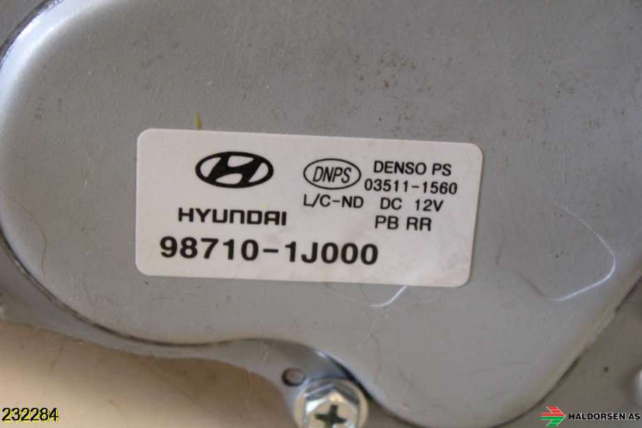 Viskermotor bakrute til Hyundai i20 2009-2014 (Type I)  (HYUNDAI|98700 1J000|)