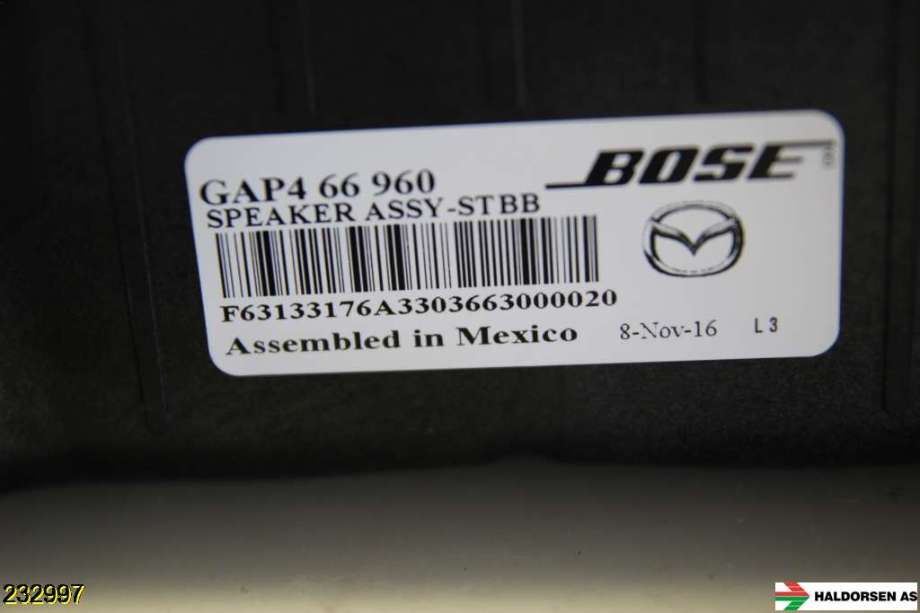 Bilstereo høyttaler til Mazda CX-3 2015-2022  (MAZDA|GAP4-66-960|)