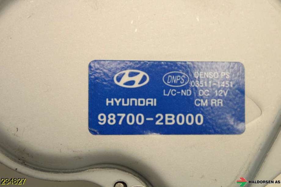 Viskermotor bakrute til Hyundai Santa Fe 2006-2009 (Type II, Fase 1)  (HYUNDAI|98710 2B000|)