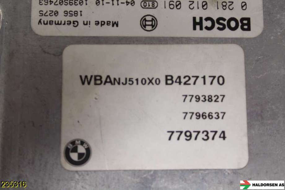Styreenhet motor til BMW 5-Serie 2003-2010 (E60/E61) (E60/E61) (BMW|13 61 7 811 898||0 281 012 091)