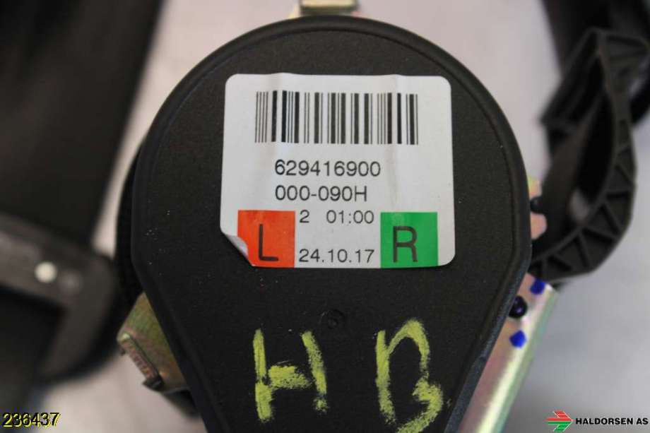 Sikkerhetsbelte bak høyre til Audi A3 2016-2020 (Type III, Fase 2)  (AUDI|8V3 857 805|)