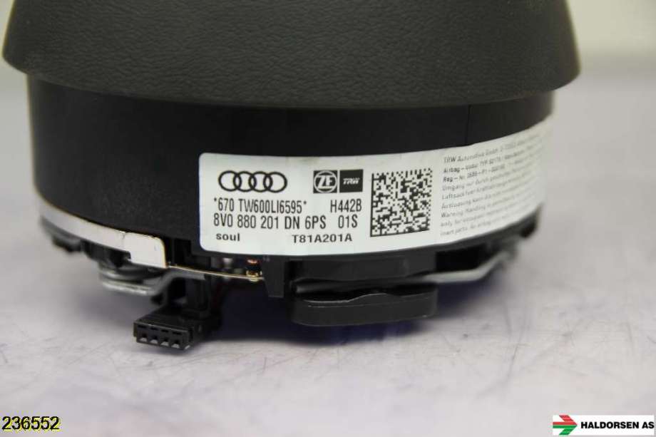 Airbag rattpute til Audi A3 2016-2020 (Type III, Fase 2) (AUDI|8V0 880 201 DN|)