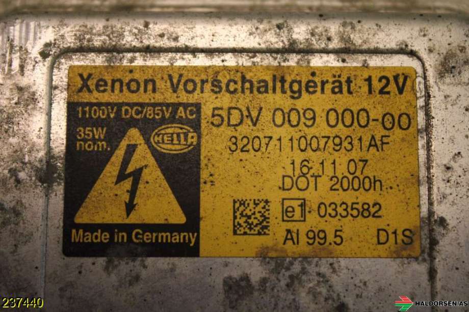 Styreenhet xenon/ballast til BMW 5-Serie 2003-2010 (E60/E61) (E60/E61) (BMW|63 12 6 937 223|)