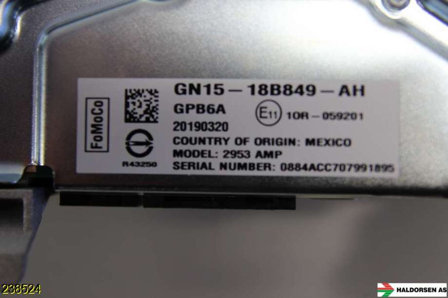 Bilstereo forsterker til Ford Ecosport 2016-->>  (FORD|2308828|GN15-18B849-AH|GN15-18B849-AE)