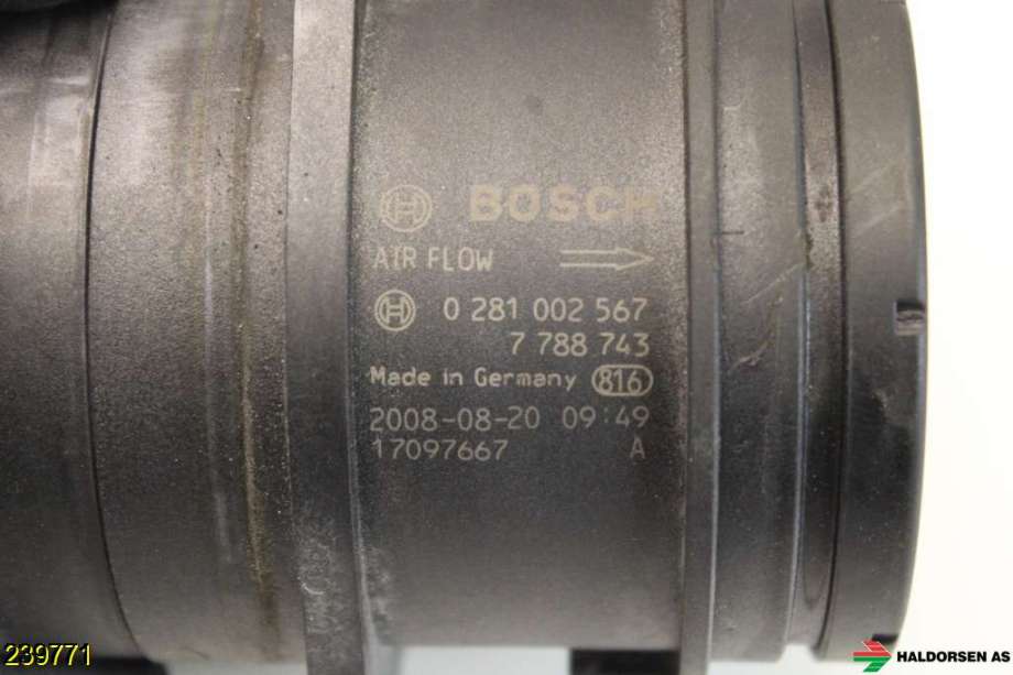 Luftmengde/luftmassemåler til BMW 3-Serie 2005-2011 (E90/E91/E92/E93) (E90/E91/E92/E93) (BMW|13 62 8 509 724|)