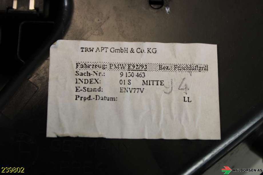 Bryter nødblink til BMW 3-Serie 2005-2011 (E90/E91/E92/E93) (E90/E91/E92/E93) (BMW|61 31 9 196 713|)