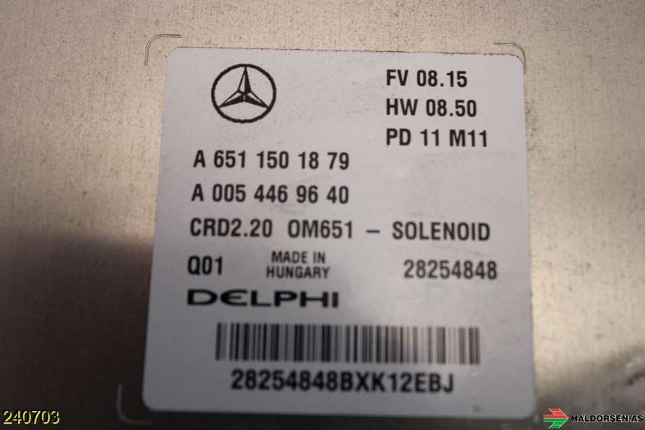 Styreenhet motor til Mercedes Vito/Viano 2010-2014 (Fase 2) (W639) (W639) (MERCEDES|A 651 150 18 79|A6519036217)
