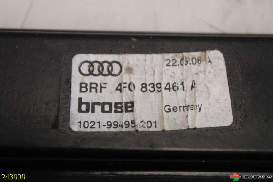 Ruteheis til Audi A6 2005-2008 (Type III, Fase 1) (C6) (C6) (AUDI|4F0 839 461|)