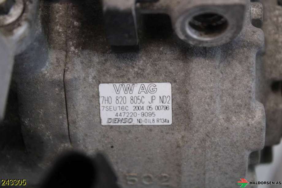 Aircondition kompressor til VW Transporter / Caravelle 2003-2009 (Fase 1) (T5) (T5) (VOLKSWAGEN|7H0 820 805 H|)