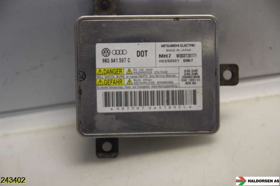 Styreenhet xenon/ballast til Audi A4, 2007-2014 (Type IV) (B8) (B8) (AUDI|8K0 941 597 E)