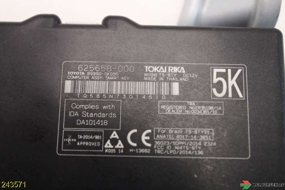 Styreenhet diverse til Toyota Hilux 2016-2020  (TOYOTA|89990-0K080||625658-000)