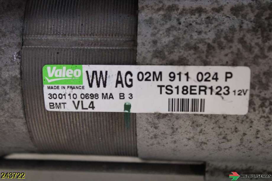 Starter diesel til VW Tiguan 2007-2011 (Type I, Fase 1)  (VOLKSWAGEN|02M 911 024  X||02M 911 024 P)