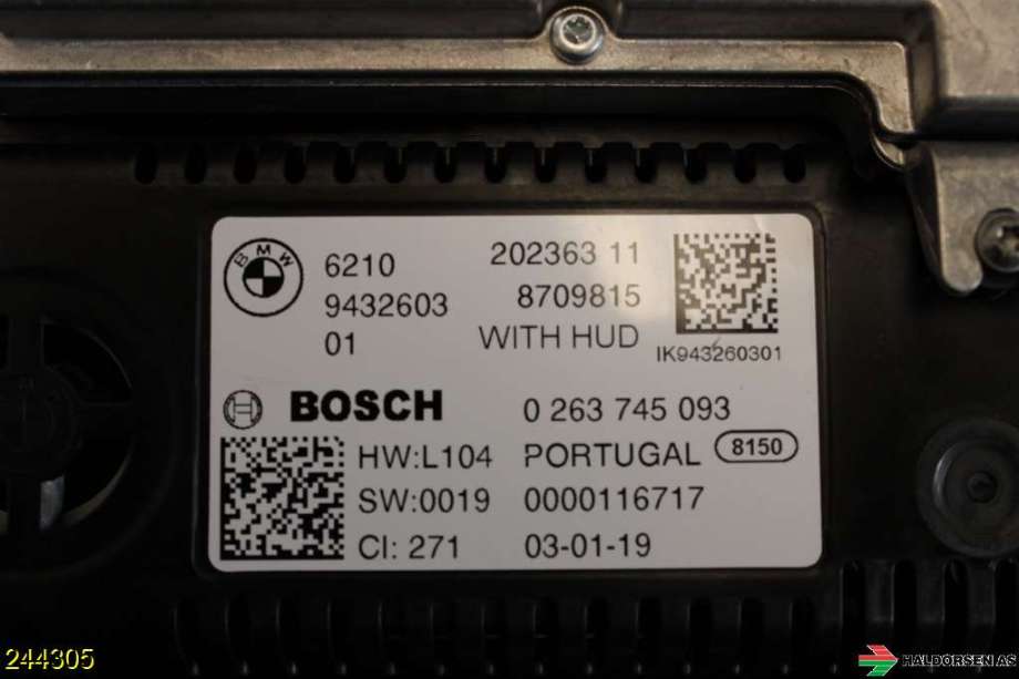 Instrumentpanel til BMW 3-Serie 2018-->> (G20) (G20) (BMW|62 10 5 A5A 9F3|)