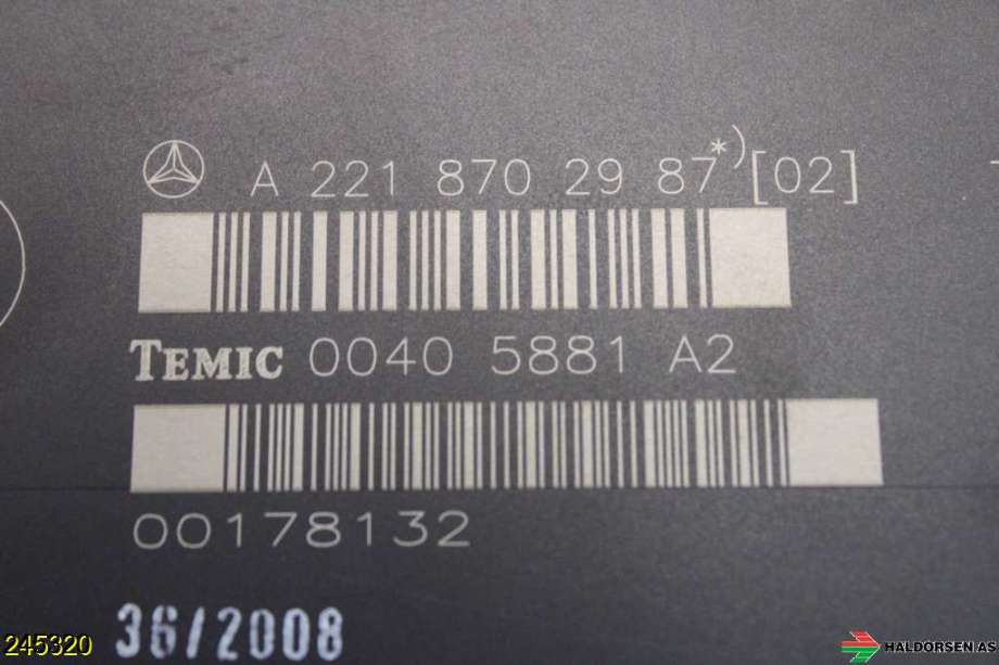 Styreenhet diverse til Mercedes S-Klasse 2005-2013 (W221) (W221) (MERCEDES||A 221 870 29 87)