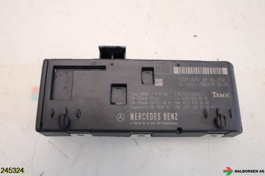 Styreenhet diverse til Mercedes S-Klasse 2005-2013 (W221) (W221) (MERCEDES||A 221 870 39 95)