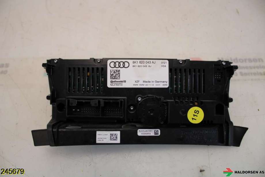 Varmeapparat betjening til Audi Q5 2012-2017 (Type I, Fase 2)  (AUDI|8K1 820 043 AJ|)