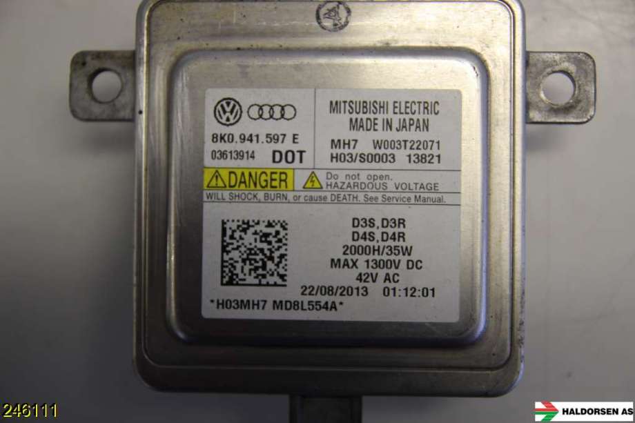 Styreenhet xenon/ballast til VW Transporter / Caravelle 2009-2015 (Fase 2) (T5) (T5) (VOLKSWAGEN|8K0 941 597 E|)