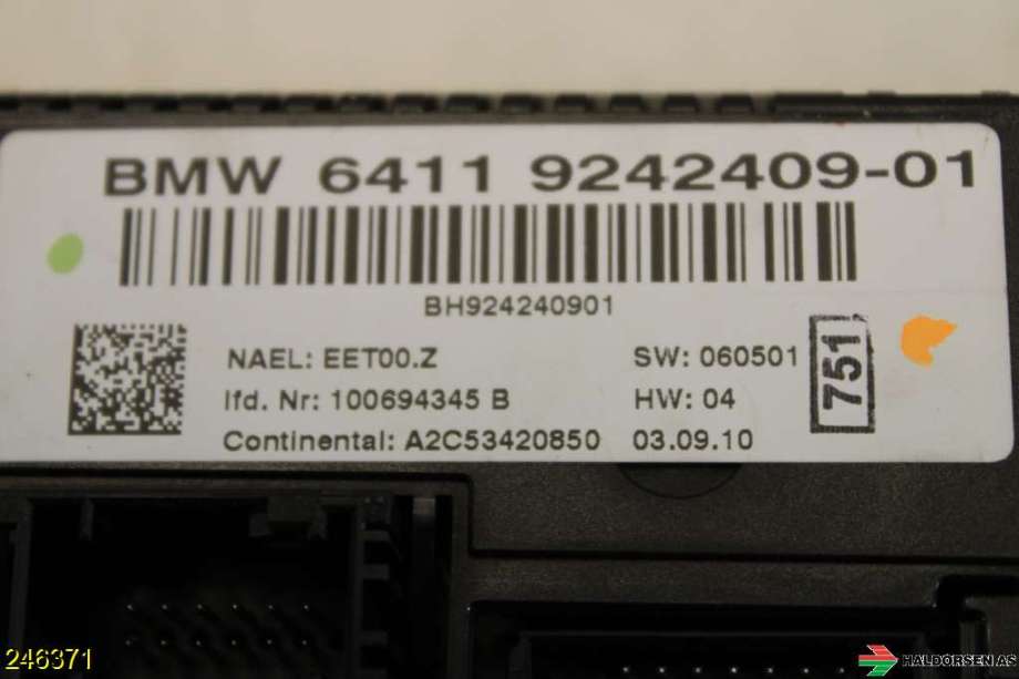 Varmeapparat betjening til BMW 3-Serie 2005-2011 (E90/E91/E92/E93) (E90/E91/E92/E93) (BMW|64 11 9 292 262|)